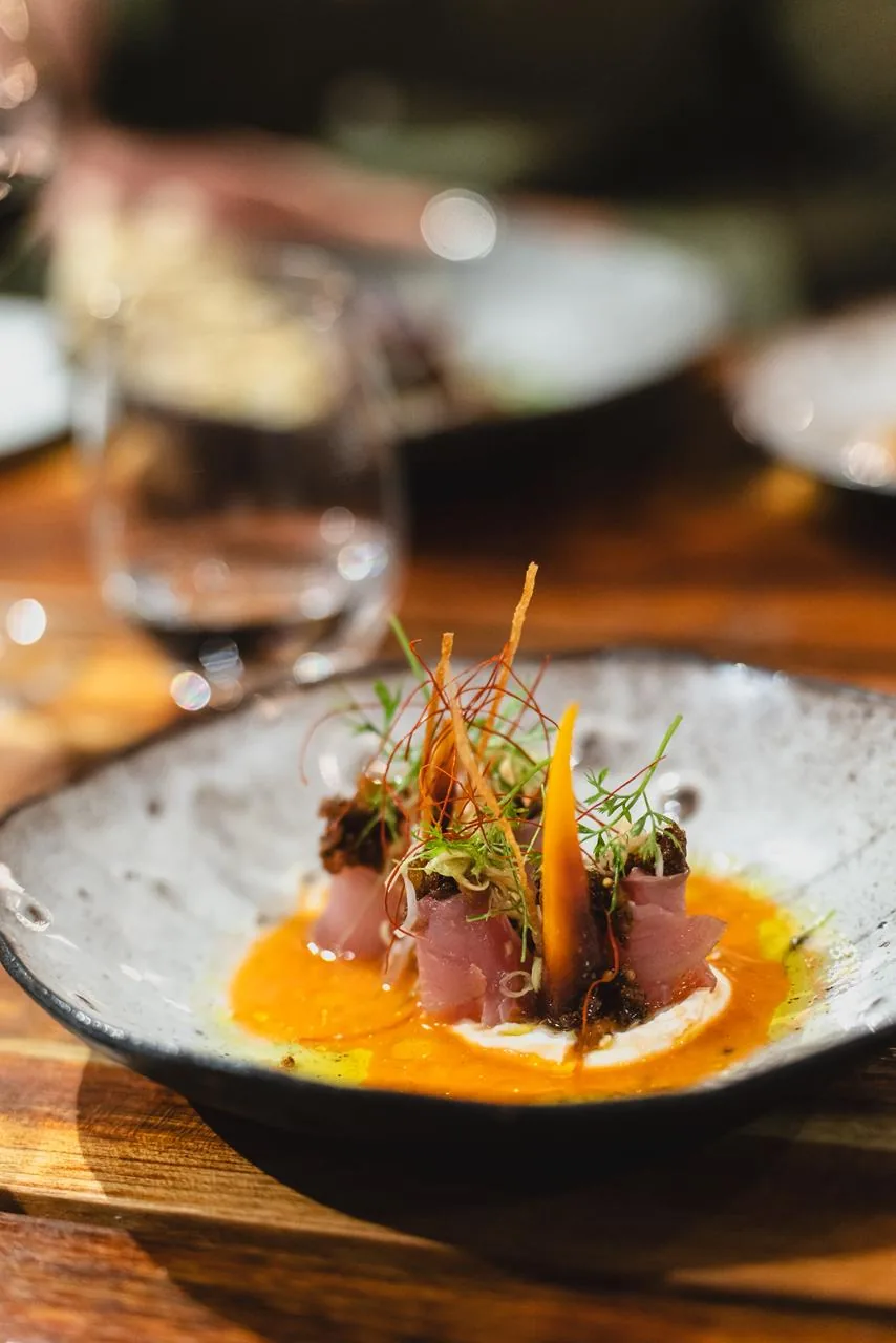 Um dos pratos servidos no Chefs Warehouse at Beau Constantia.